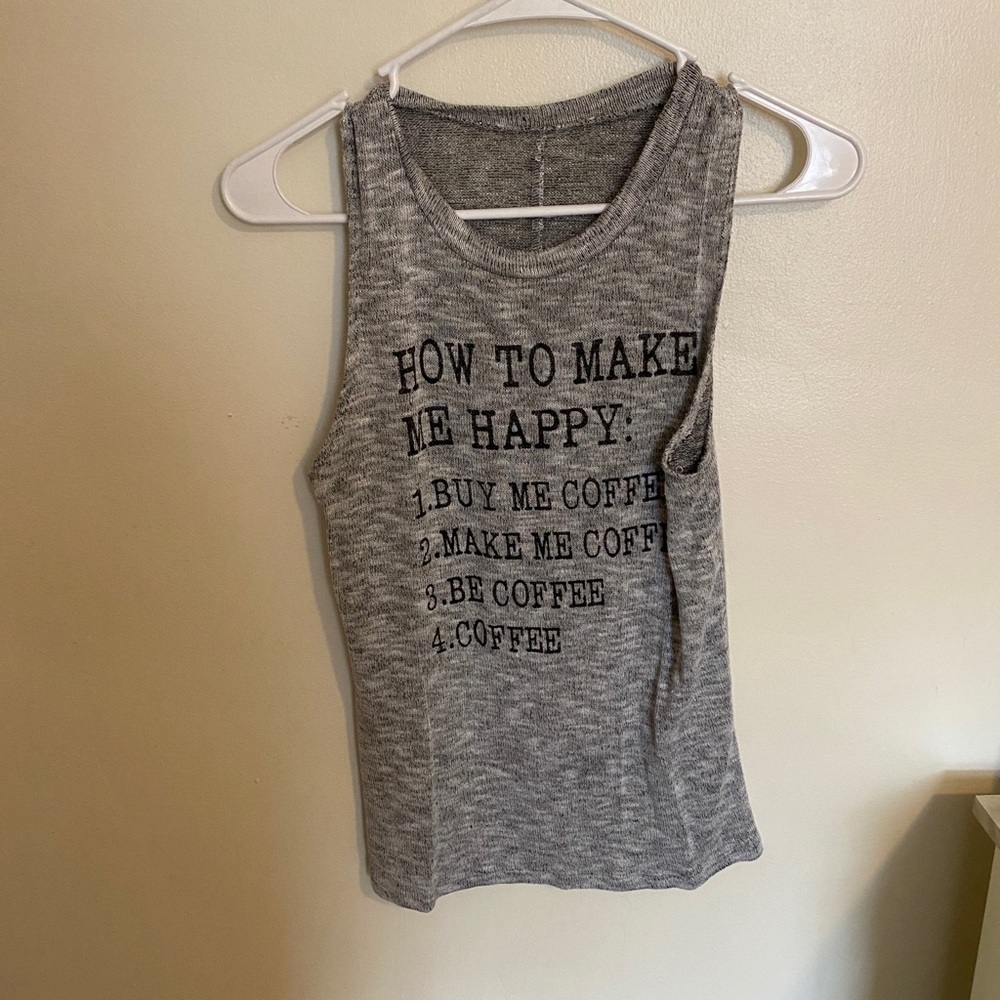 Coffee knit tank top